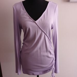 Lavender maternity shirt
